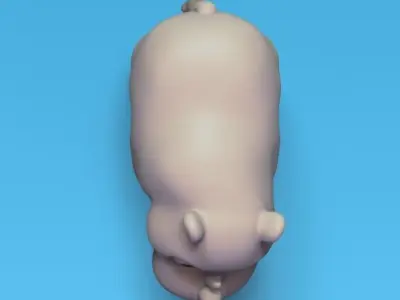 Rhino Cartoon 3D print model