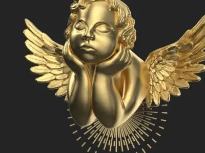 cupid baby angel statue  3D model