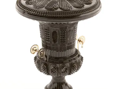 Decorative vase fully modeled and not made by mapping 3D model