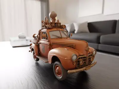 steampunk car 3D print model