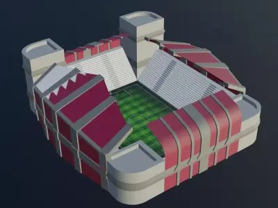 Football Stadium - Qatar Low-poly 3D model