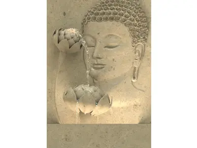 Buddha Wall Fountain 3D model