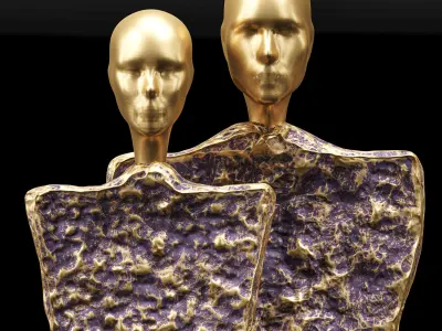 Couples Figure Sculpture 2 3D model