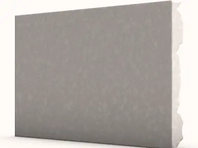 Ancient Battered Stone Wall Section 3D model purchase