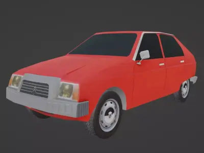 Citroen Visa Low-poly 3D model