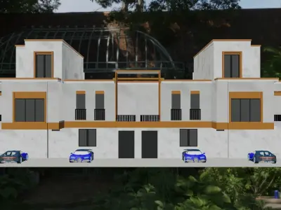 cottage house apartments 3D model