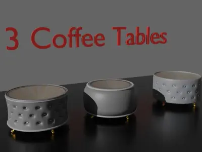 Coffee Tables Low-poly 3D model