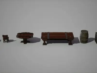 Realistic Dungeon Assets  Low-poly 3D model