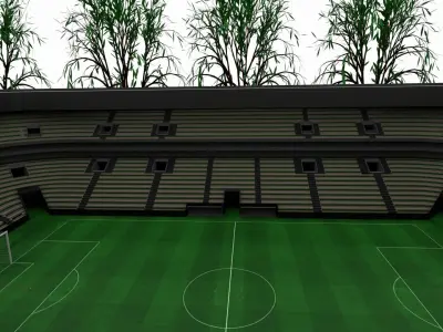 Soccer Stadium Low-poly 3D model shop