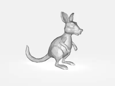Kangaroo Low poly Low-poly 3D model