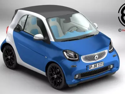 Smart ForTwo 2015 3D model