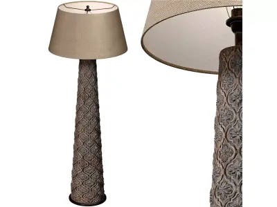Large Floor lamp in oriental style Torchere Morocco Arabic  3D model