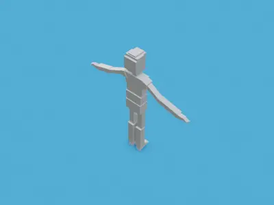 Low Poly Basic Character Low-poly 3D model