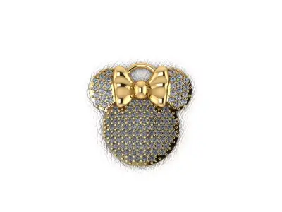 Minnie Mouse Medal 3D print model