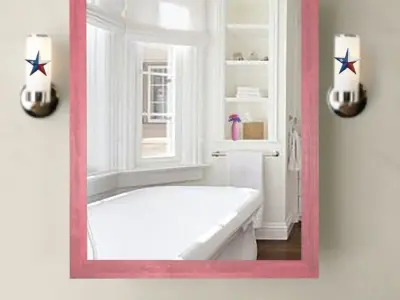 Rectangle Wood Mirror Free 3D model