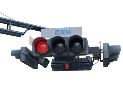 Traffic Light Intersection 3D model