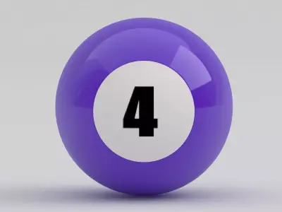 Pool Snooker Ball 4 3D model