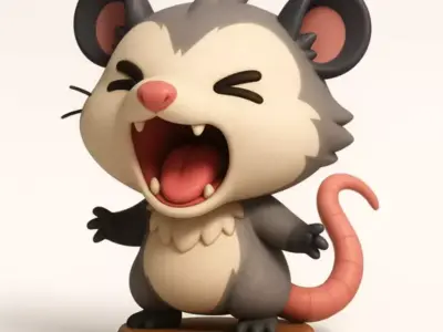CUTE OPOSSUM Free 3D print model