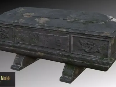 Sarcophagus Low-poly 3D model