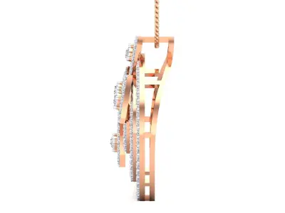 Women pendant 3D print model 4