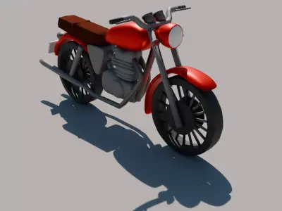 Motorcycle Low-poly 3D model by hikkigami890 - Low-poly