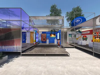 engineering Low-poly 3D model