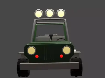 poly jeep 3D model