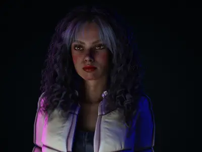 Viola-Female Character Low-poly 3D model