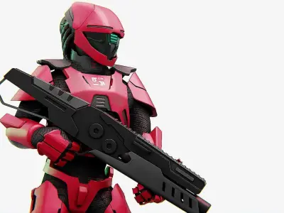 CYBORG SOLDIER Rigged for Unreal Engine - Unity - MIXAMO  3D model
