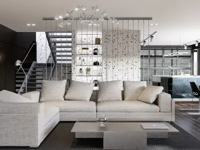 Modern living - D4 3D model