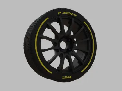 Miniature Konig Dial-In Rim  and Tire - 3D Print - No Textures 3D print model