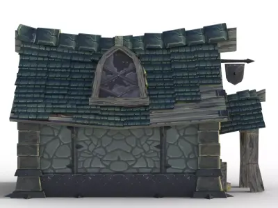 Blacksmith Fantacy House 3D model