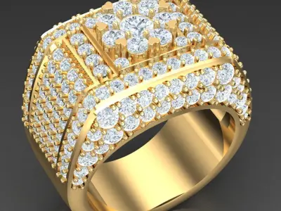 Luxury Men Rings Designs 6MR062 3D print model