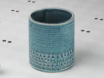 Flower Pot - VaseFace Low-poly 3D model
