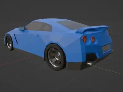 Sport Car LowPoly Low-poly 3D model