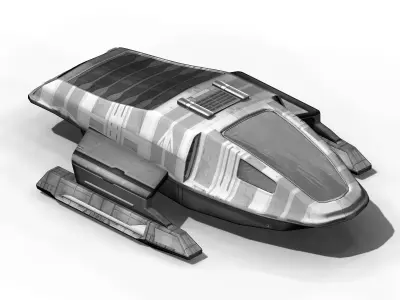 Space-transportation warehouse 01 3D model