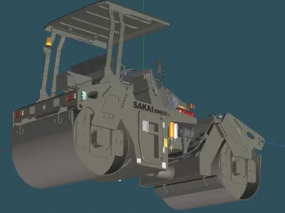 JGSDF Vibrating  Load roller SW-652 3D model