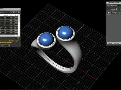 Cabochon ring model 512 3D print model