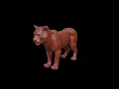 Jaguar Animal Sculpture 3D print model buy