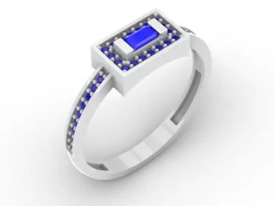 Jewelry Diamond Ring Model RG62 Free 3D print model