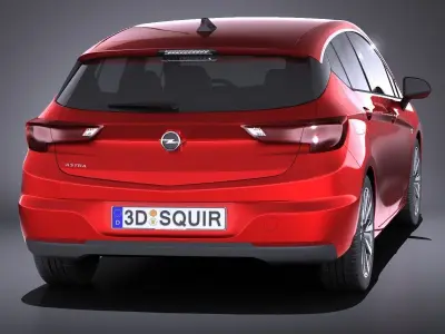 Opel Astra 5-door 2017 VRAY 3D model
