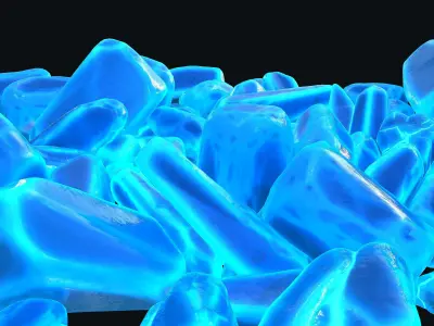 Crystal Model Set pile of crystals Free 3D model