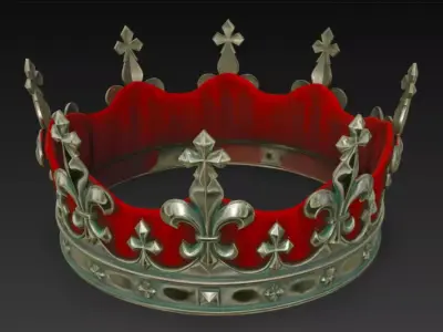 queen crown 3d model 3D model