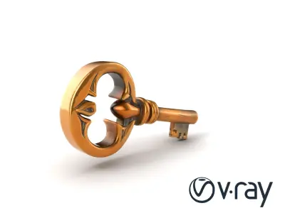 Antique Ornate Key model pack Low-poly 3D model