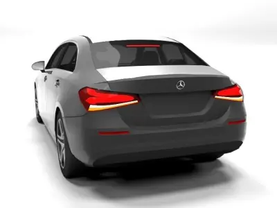 MERCEDES A CLASS 4D LOWPOLY Low-poly 3D model