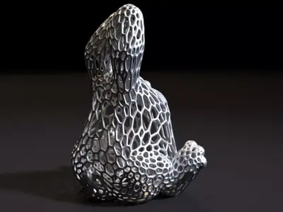 Rabbit Voronoi 3D print model