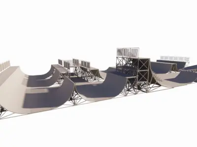 Skatepark-Skate Park PACK 3D model