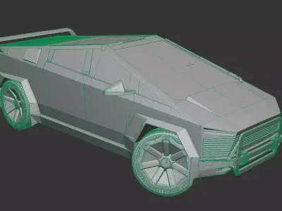 Cybertruck drift 3D model