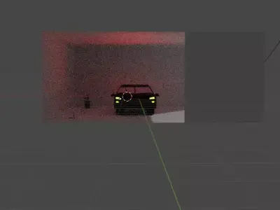 Low poly pickup car 3D model