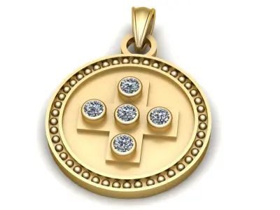 Gold Medallion Pendant 3D print model